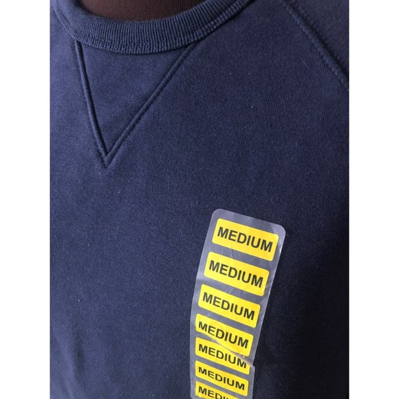 NWT Member's Mark French Terry Crew Dark Blue, Size M, Men's - Picture 2 of 4